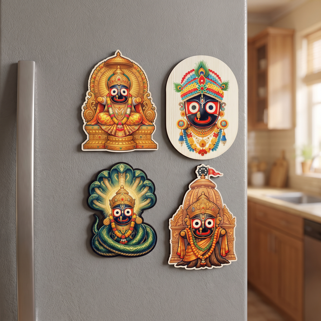 Jagannath Fridge Magnets – Set of 4 Besha Designs