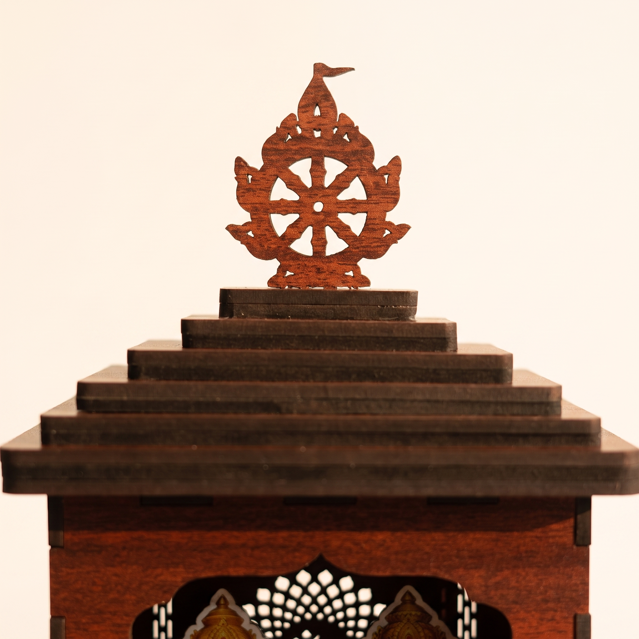 Shree Jagannath Mini Wooden Temple – Handcrafted Home Mandir