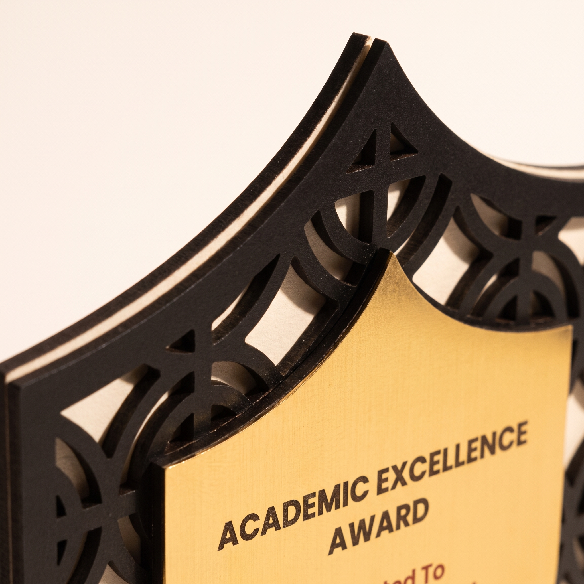 Custom Shield Trophy – Laser-Cut Academic Excellence Award
