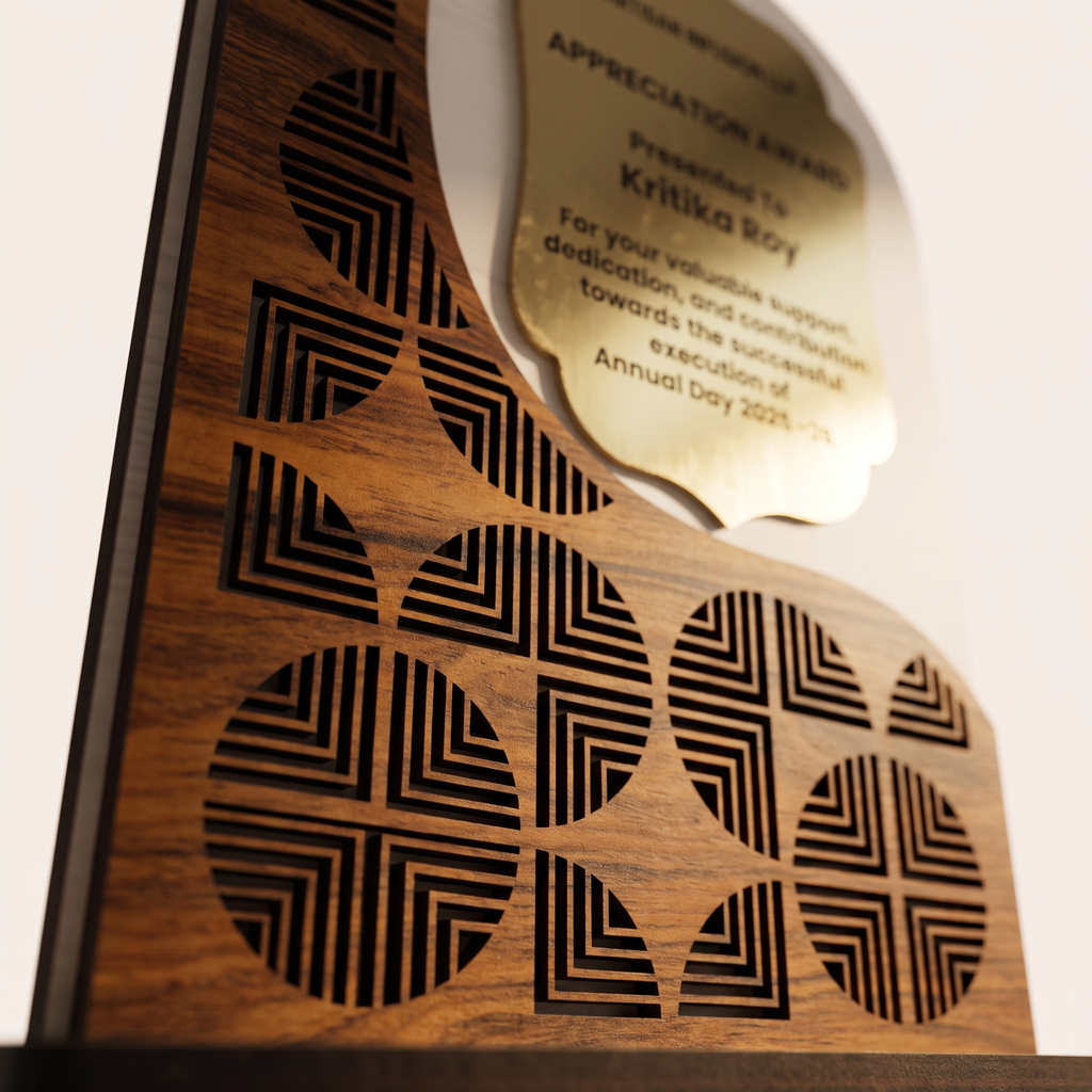 Personalized Eco-Friendly Wooden Appreciation Award
