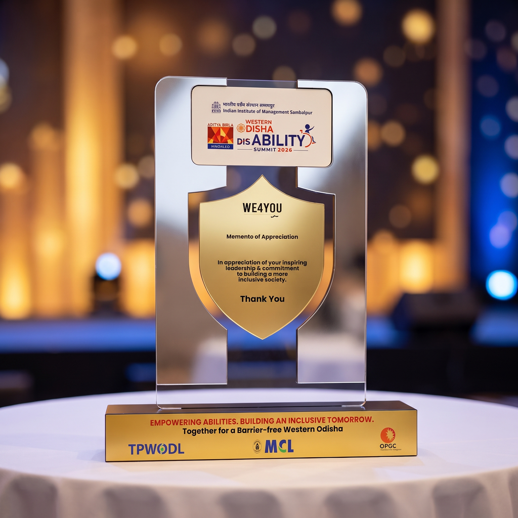 Custom Branded Acrylic Event Memento – Silver & Gold Shield